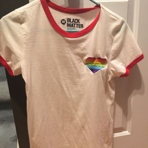 embroidered rainbow heart t shirt